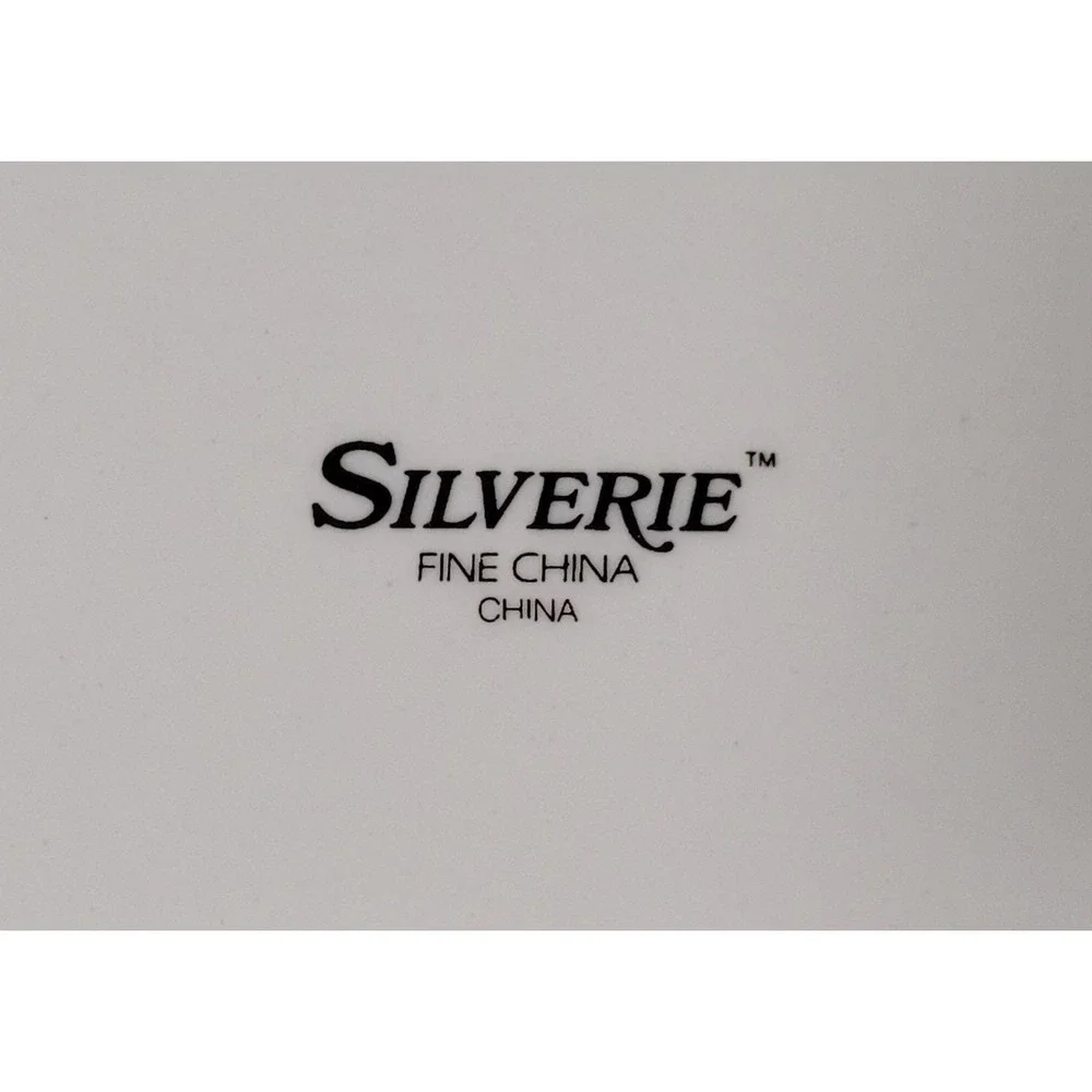 Silverie Fine China 9.5 Inch Serving Bowl (SIV11 Pattern) Vintage 1980s